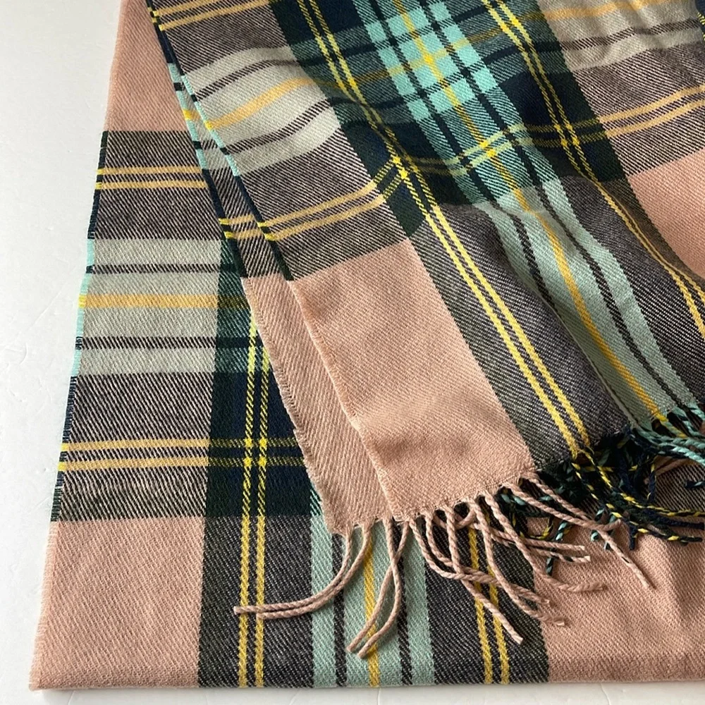 J Crew Classic Plaid Scard Pink / Blue / Purple